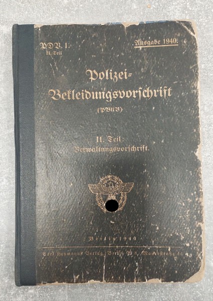 Polizei=Bekleidungsvorschrift II.Teil Verwaltungsvorschrift PDV.1. II.Teil