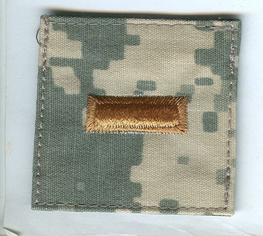Dienstgradabzeichen, Kragenabzeichen, ACU Digital, ohne Klett, Second Lieutenant