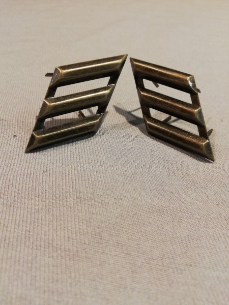 Bundeswehr Dienstgradabzeichen Hauptfeldwebel Metall hohe Form 1Paar