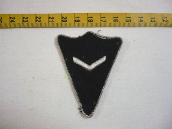 Baden-Wuerttemberg: Kragenspiegel Polizei Baden-Württemberg, alte Art, Hauptwachtmeister, 1 Winkel silber auf grün