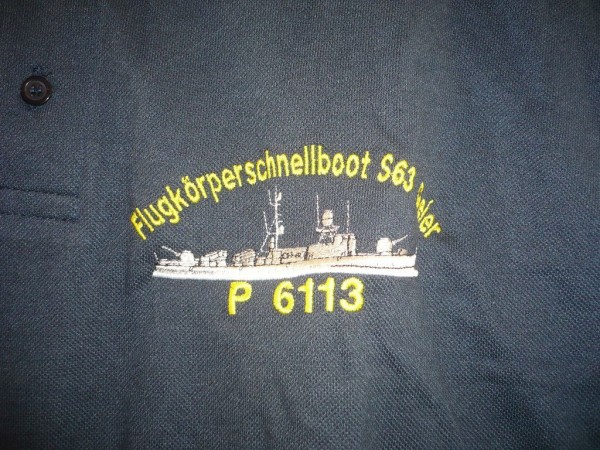 Polohemd, Flugkörperschnellboot S63 Geier P6113, #Large#