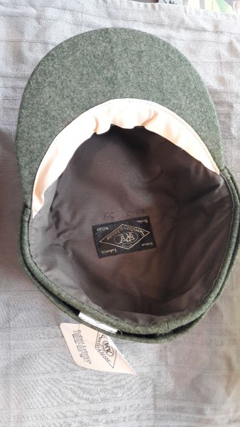 Feldmütze / Bergmütze für Gebirgsjäger, Offizier feldgrau #Grösse 58#