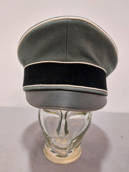 Waffen XX Schirmmütze Elite feines Wolltuch Samtbesatz, Lederschirm Größe 60