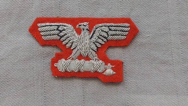 Mützenadler Italienische Freiwilligen Division silber - alte Deutsche Fertigung