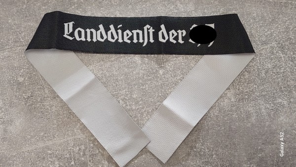 Ärmelband Landdienst der HX, gewebt weiß auf schwarz