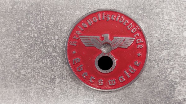3.Reich KFZ-Zulassungsplakette - Eberswalde