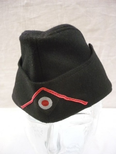 Schiffchen M38 für Mannschaften, Panzer, Hersteller Lubstein Größe 60 mit Kokarde und Soutache, schwarz