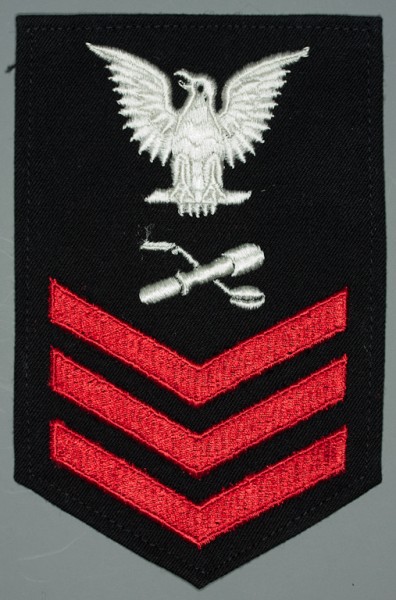 Armabzeichen für Hemden, Dienstgrad mit Laufbahnabzeichen, ML Molder, Petty Officer First Class 