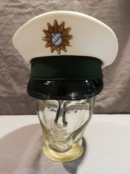 Polizei Bayern Schirmmütze moosgrün/weiß Größe 52 1/2 Hersteller Kempf