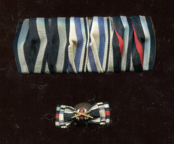 Bayern Grosse Ordensspange, Knopflochschnalle EK 2.Klasse 1914, MvO 4.Klasse,Frontkämpfer