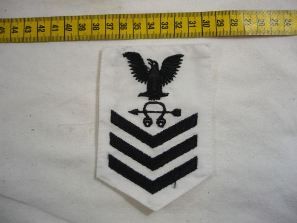 Armabzeichen für Hemden, Dienstgrad mit Laufbahnabzeichen, ST Sonar Technician, Petty Officer First Class