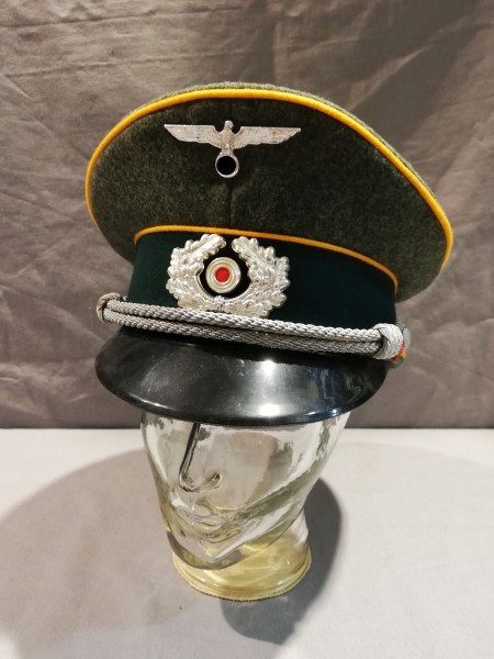 Wehrmacht Heer Schirmmütze Offizier der Kavallerie mit Abzeichen Größe 58