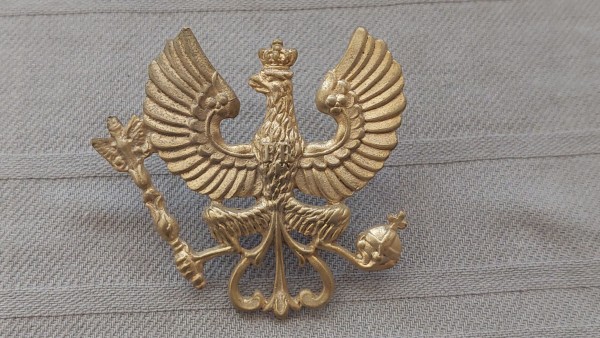 Preussen Adler für Soldatenmütze/ Grenadiermütze in gold Linienadler klein