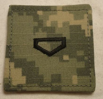 Dienstgradabzeichen, Kragenabzeichen, ACU Digital, mit Klett, Privat First Class, ROTC