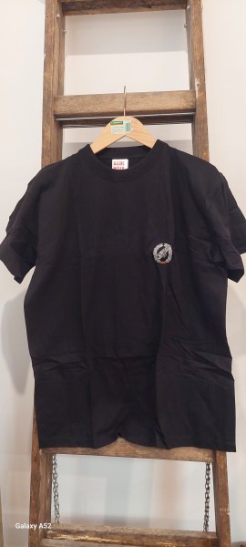 BW T-Shirt Fallschirmjäger Barettabzeichen in schwarz mit Bruststickerei