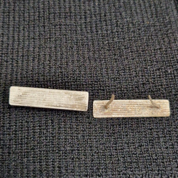 Feuerwehr Schulterklappenauflage - Dienstgradauflage silber geriffelt