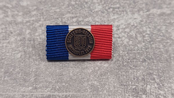 Schleswig-Holstein Ostseeflut 2023 Bandschnalle mit Auflage