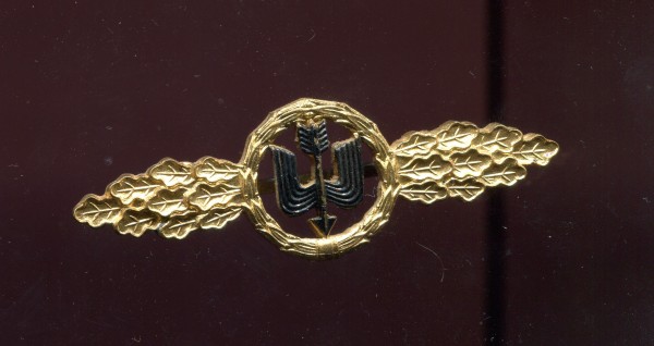Orden 1939 / 1957 Frontflugspange für Zerstörer und Schlachtflieger in Gold o.Auflage