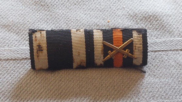 Bandspange Feldspange WW1 - Eisernes Kreuz 2.Klasse 1914, Frontkämpfer EK