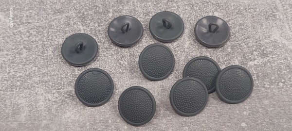 Knopf 20mm in grau Plaste DDR NVA 10Stück
