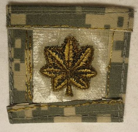 Dienstgradabzeichen, Kragenabzeichen, ACU Digital,  ohne Klett, Major