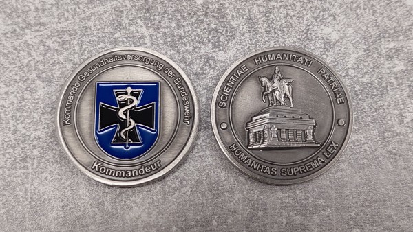 Bundeswehr Kommandeurscoin Kommando Gesundheitsversorgung Kommandeur Coin