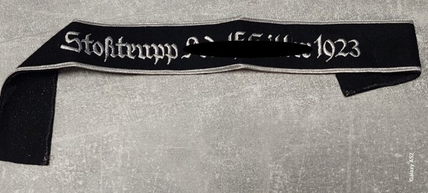 Ärmelband Stoßtrupp A.... H.... Lurex - alte Deutsche Fertigung