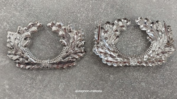 Wehrmacht Mützenkranz ohne Kokarde Heer silber Metall - Repro