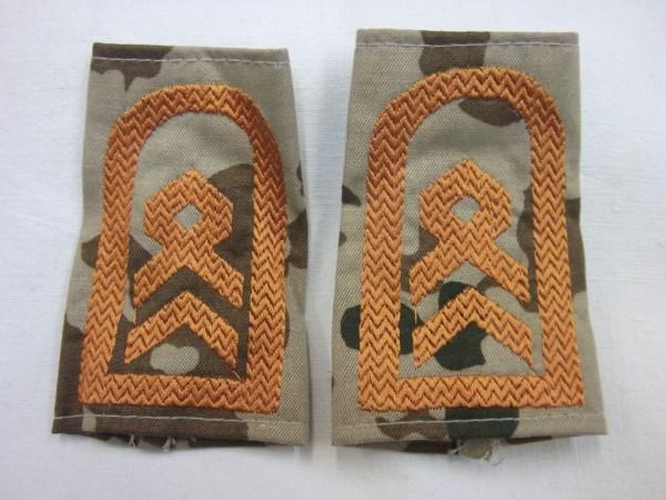 Rangschlaufen, Stabsfeldwebel bronze auf Wüstentarn, maschinengestickt