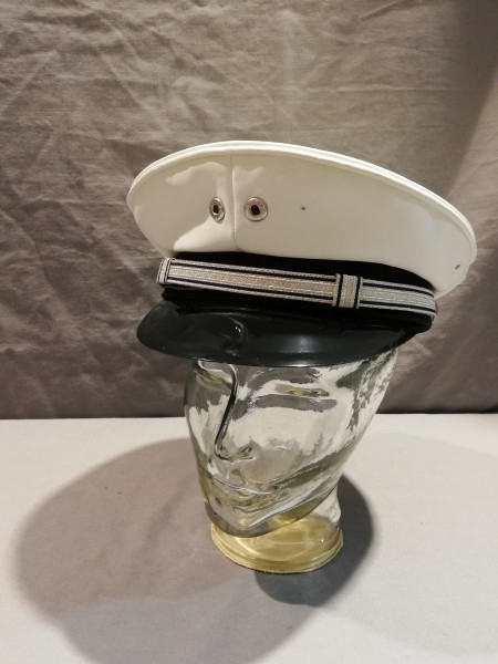 Polizei Schirmmütze Neue Art mit weißem Deckel Grösse 57