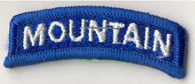 Schriftzug/ Schriftbogen/ Tab, MOUNTAIN 