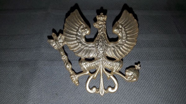 Preussen: Mützenabzeichen Adler für Soldatenmütze/ Grenadiermütze in gold Linienadler klein