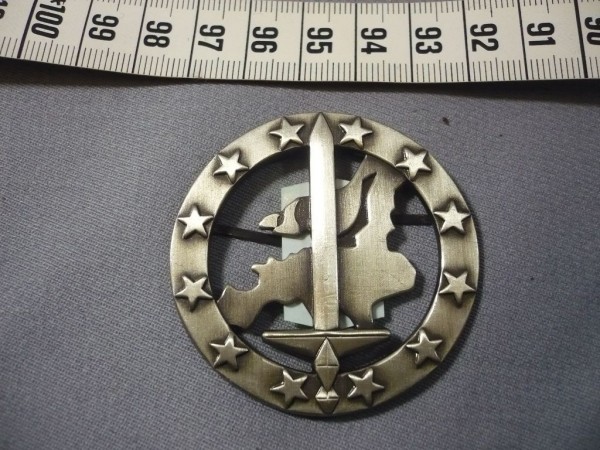 Barettabzeichen, Eurokorps, altsilber