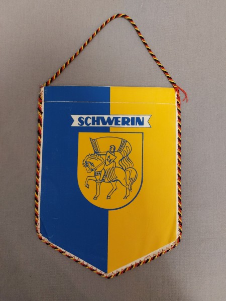DDR Tischfahne/ Tischwimpel Schwerin