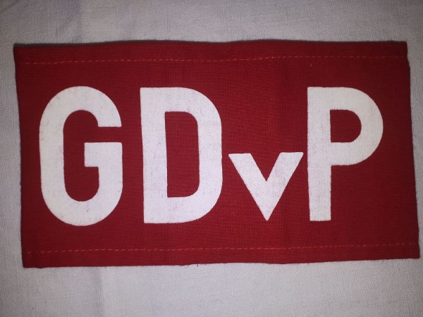 Armbinde GDvP, Gehilfe des Diensthabenden vom Park - mit Gummizug
