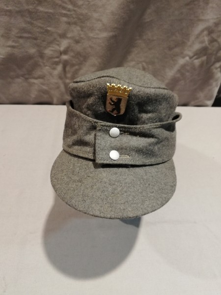 Polizei Berlin Feldmütze Bergmütze M43 in grau Alte Art Größe 58