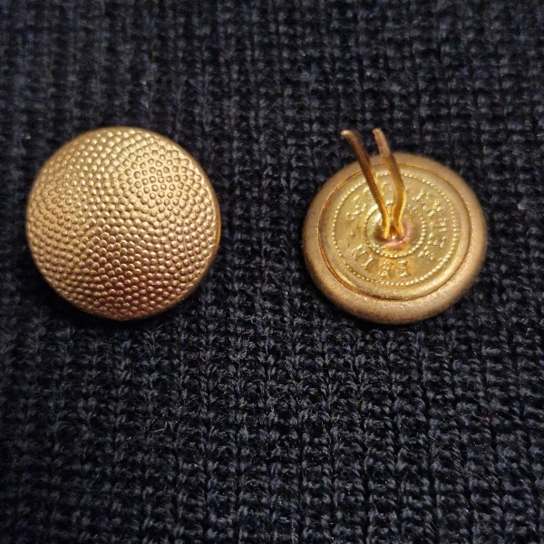 Wehrmacht Knopf gold gekörnt mit Splinten 20mm