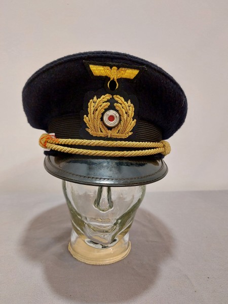 Kriegsmarine Schirmmütze für Bootsmann in Blau Größe 57 mit Abzeichen
