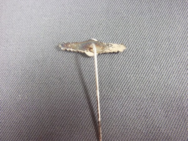 Fallschirmspringerabzeichen BW Silber, stürzender Adler mit Eichenlauben