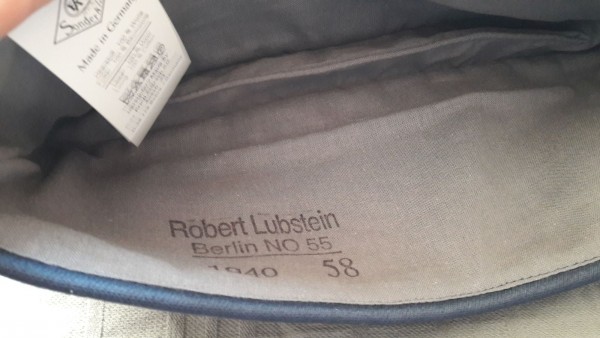Schiffchen M40 für Offiziere, blaugraues Trikot # Größe 59# 