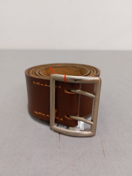 DDR Koppel Zweidornkoppel Lederkoppel braun NVA gestempelt 120cm