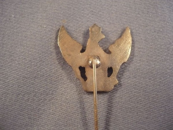 Preussen: Zivilabzeichen, Schwedter Adler, mit langer Nadel,  gold, 25mm hoch