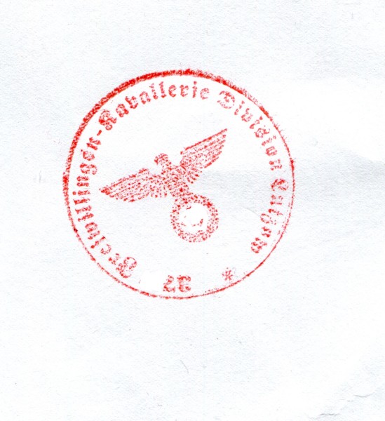 Waffen XX Stempel 37.Freiwilligen Kavallerie Division Lützow