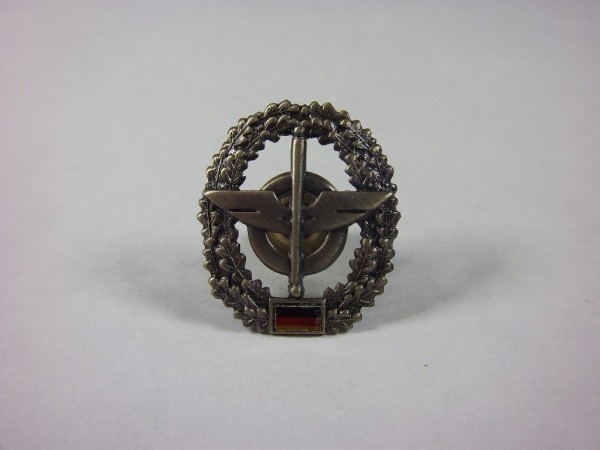 Barettabzeichen, Miniatur, Nachschubtruppe, alt silber