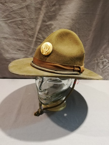 US Hut Drill Instructor Hat Army Größe 7 1/8 - 57 Original !!!