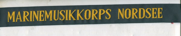 Bundesmarine Mützenband Marinemusikkorps Nordsee - gewebt - volle Länge