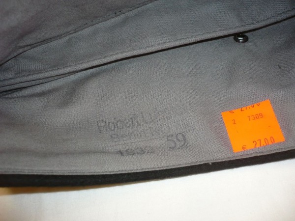 Schiffchen M38 für Mannschaften, Panzer, Hersteller Lubstein Größe 60 mit Kokarde und Soutache, schwarz