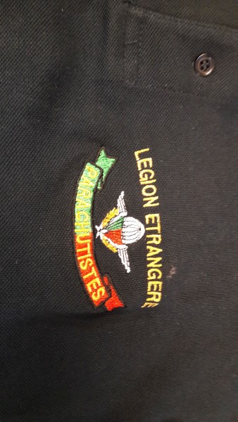 Polohemd mit Legion Etrangere Parachutistes #Größe M#