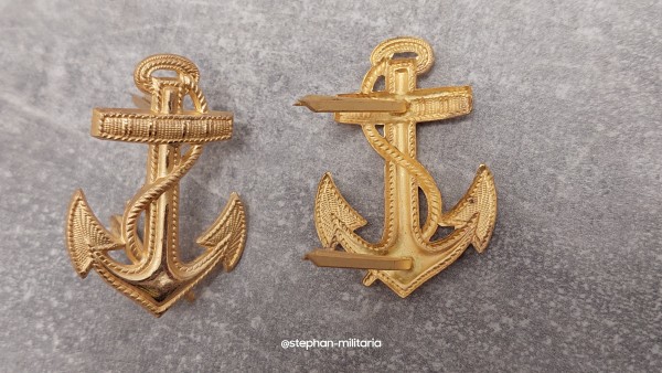 Kriegsmarine Auflage für Epauletten - Anker gold