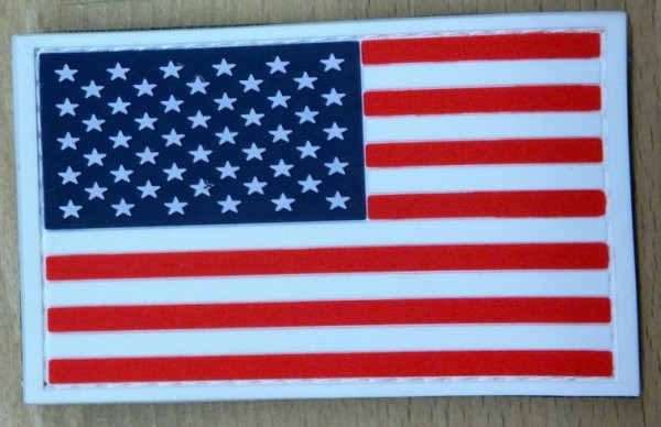 Nationalitats Abzeichen/ Flagge USA in bunt, Gummi mit Klett nicht gefunden 01-2020